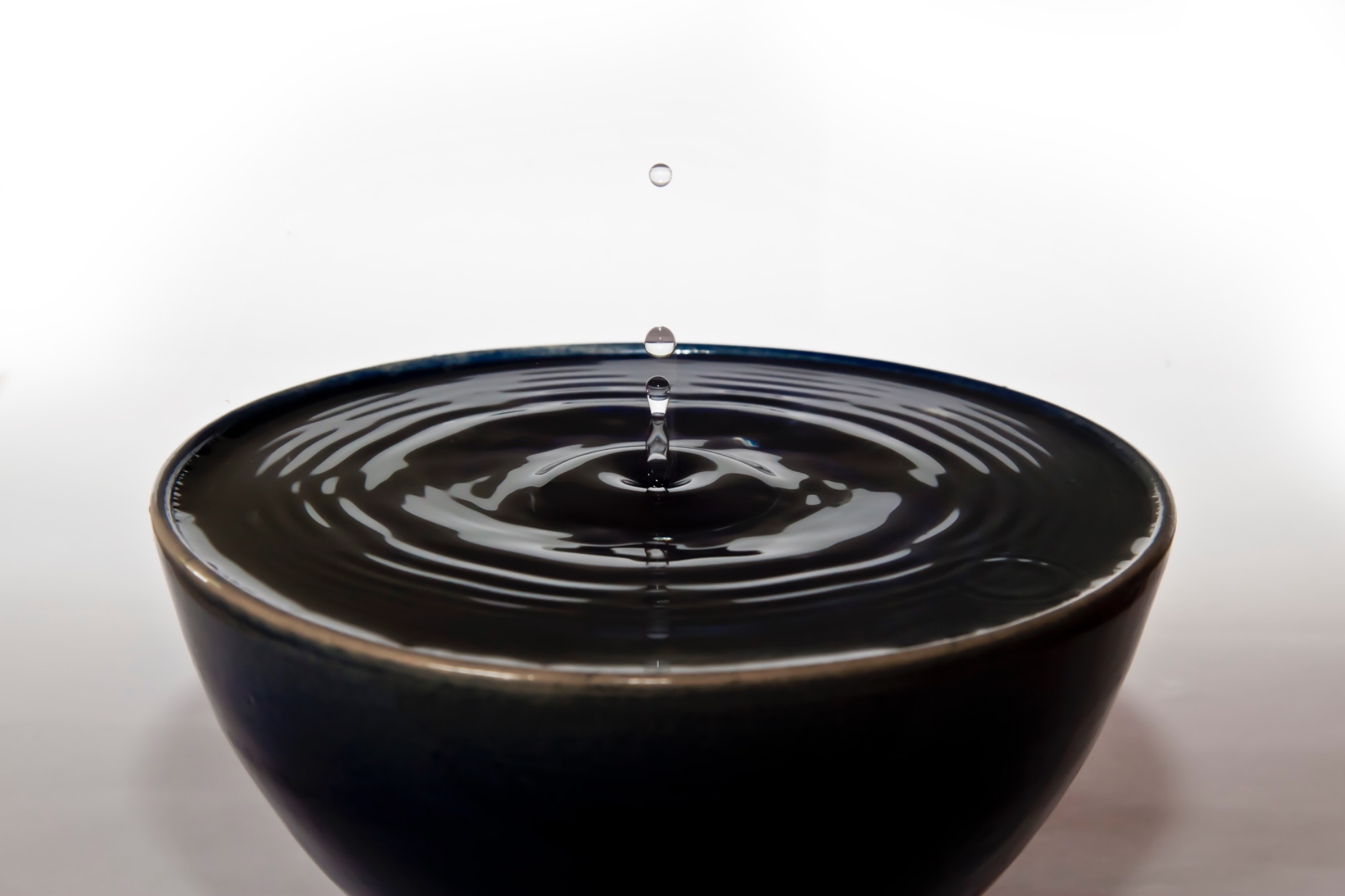 Wasserschale mit Tropfen